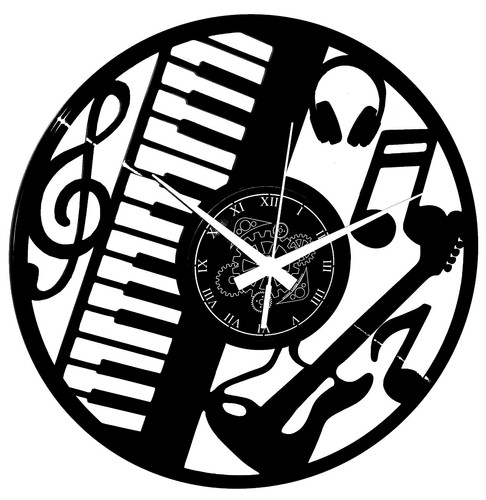 Wanduhr vinyl schallplatte - vinyl,