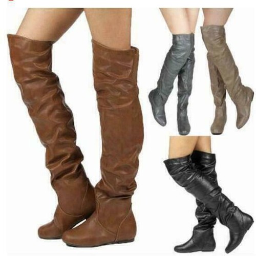 Neu overknee stiefel rund - stiefel, pu