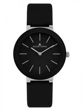 Jacques Lemans Damenuhr Monaco Keramik 34 MM 10 ATM mit Lederband 42-9A