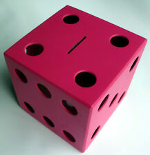 Würfel pink Sparschwein Spardose Deko Eisen  D-mark Deko Dekoration