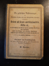 Buch antik Verkehr mit Arznei- u. Geheimmitteln, Giften, etc. Apotheke Drogen