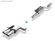  Edelstahl Sportauspuff-Komplettanlage Audi RS4 B5 2x106x71mm