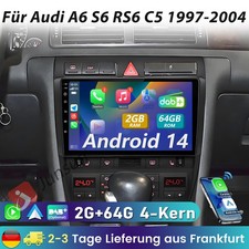 DAB+ 2G+64G Android14 SWC für Audi A6 S6 RS6 C5 1997-2004 Autoradio GPS NAVI BT
