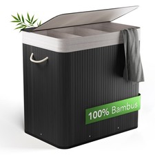 Bambus wäschekorb fächer - 3,