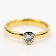 Solitärring 585/14K Gelbgold