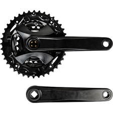 Kurbel Garnitur Fahrrad 3 fach 40-30-22 Kurbelgarnitur Aluminium schwarz 4kant