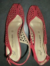 Slingpumps,Pumps v. Peter Kaiser, Rot, Velourleder, Gr.6 oder 39,Neu