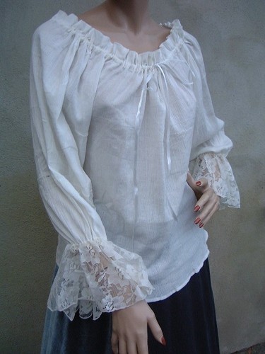 Gothic mittelalter carmenbluse - gothic,