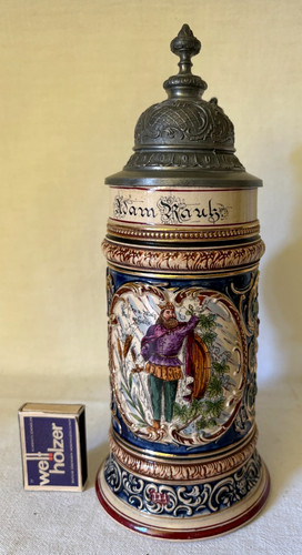 Bierkrug zinndeckel 5 l - 0,5,
