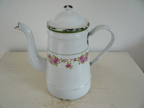Alte emaille kanne - alte, kaffeekanne
