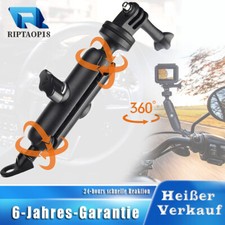 Motorrad Rückspiegelhalterung 360°Drehbar Action Kamera Halterung Für GoPro Hero