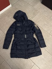 Damen Soxx Kapuze Winterjacke Applikationen Parka blau Gr. XL top