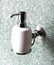 Haceka Allure Seifenspender Messing Verchromt mit Porzellan. REDUZIERT