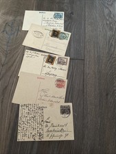 LOT 5 ECHT GELAUFENE GANZSACHEN SAARGEBIET 1921-1924 o