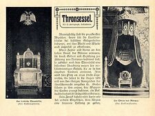Thronsessel d. Herrscherhäuser Preussen Monaco Holland Spanien Italien Seoul1905