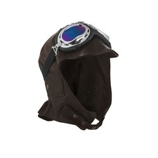 Cabriomütze aus Leder Braun