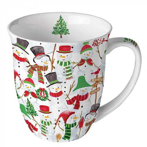 Tasse porzellantasse snowman - porzellantasse,