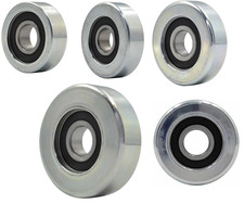 Metallrollen für Tore und Schiebetore mit Lager Ø43 - Ø91 mm