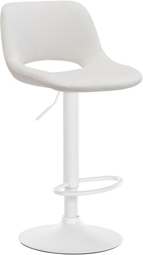 Barhocker camden samt weiß - barhocker,