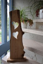 Gartendeko- Rustikal  Wildkirsche mit  2 Herzen -Geburtstag-Geschenk-Upcycling,