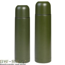 THERMOSFLASCHE VAKUUM 0,5L / 1,0L OLIV NEU THERMO FLASCHE + BECHER ISOLIER KANNE
