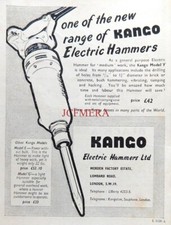 KANGO "Modell F" Elektrohammer Vintage ANZEIGE: kleiner 50er Jahre Druck 670/144