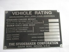 nameplate s39 sign Studebaker