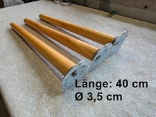 3x Füße Tischbeine Holzbeine Möbelbeine Bettfüße Möbelfüße Holzfüße 40 cm