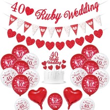 Rubin Hochzeit deko, 40