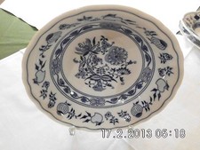 1 mittlere runde Schale Orginal Cobalt dm20,5cm Zwiebelmuster CZECH R