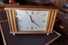 Tischuhr MAUTHE Messing Holz Schreibtisch Uhr Bauhaus Schlagwerk