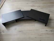 BONTEC Monitorständer Holz, Dual Monitor Stand Riser mit Handyhalter, 