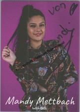Original Autogramm Mandy Mettbach DSDS /// Autograph signiert signed signee Mett