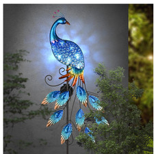 Solarlampe Glas Metall Blau