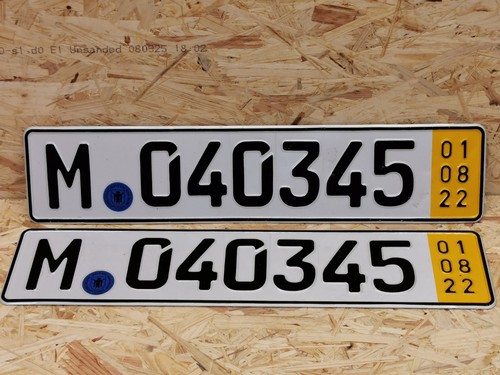Nummernschild deutschland - 2x,