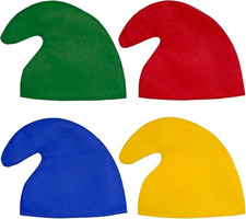 4 Stück Zwergenmütze  Zwergenkostüm  Zipfelmütze  Faschingshüten