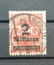 Deutsches Reich 309 Pc o gestempelt 2 Millionen auf 200