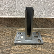 Dübelplatte 15 x 10cm Zaunpfosten Doppelstabmattenzaun Pfostenschuh verzinkt