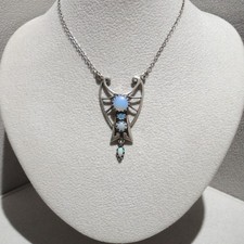 Opal Schmuck Collier Jugendstil Retro Vintage antik Sterling Silber 925/-