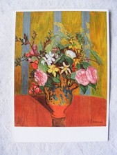 Postkarte Ansichtskarte Sammlung Kunst Gemälde Blumen Hans Purrmann Grund Vase