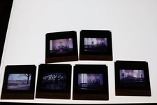 acht alte Glasdias Farbdias -