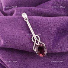 Sterlingsilber Oval Rhodolith