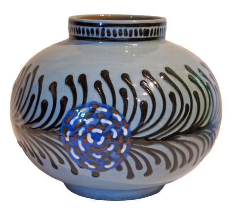 Bauchige vase mit - bauchige,
