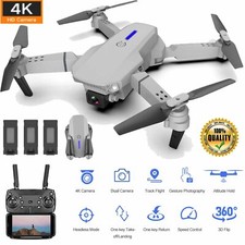 Faltbar WIFI FPV Mini Drohne Mit 4K Kamera Selfie Quadrocopter RC Drone 3 Akkus