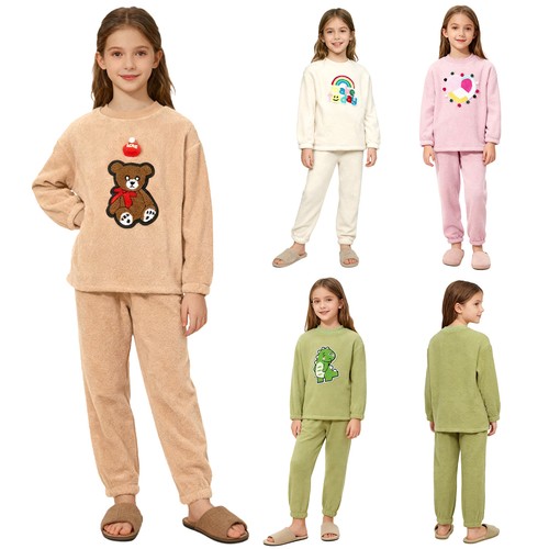 Mädchen schlafanzug plüsch - mädchen,