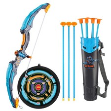 Pfeil Und Bogen Kinder Set mit LED-Leuchten 1x Bogen Und Ziel 10X Saugnapfpfeile