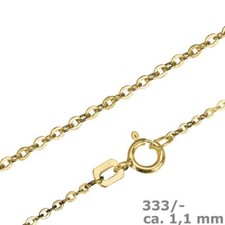 1 zarte Ankerkette,  Gelbgold 333/-, ca. 45 cm, Zwischenöse bei ca. 42 cm,