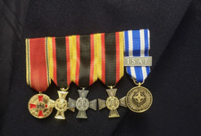 (A31-13) Bundeswehr Gesellschaftsanzug Ordenspange 5 Orden BVM Ehrenkreuz ISAF