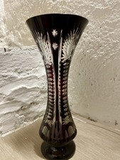 ALTE  VASE GLASVASE  ROT