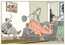 Comic Postkarte Copyright © 1987 Joost Swarte Ungelaufen Ligne Claire SELTEN